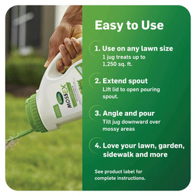 Lawn remains moist to optimize MossEx effectiveness