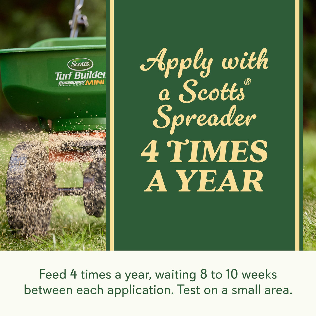 Effective for all grass types with safe, natural fertilizer.