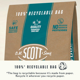 Coverage up to 2,000 sq ft per bag ensures substantial lawn reach.