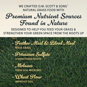 Scotts Natural Grass Food safe for kids and pets when used as directed.
