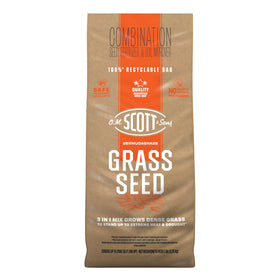 Scotts Bermudagrass seed bag showing a heat-tolerant lawn solution.
