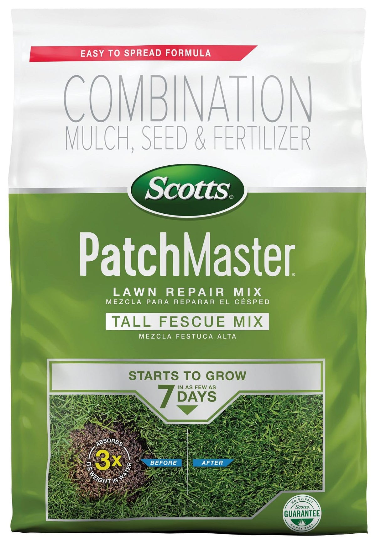 Scotts PatchMaster patching bare spots to restore a uniform lawn.