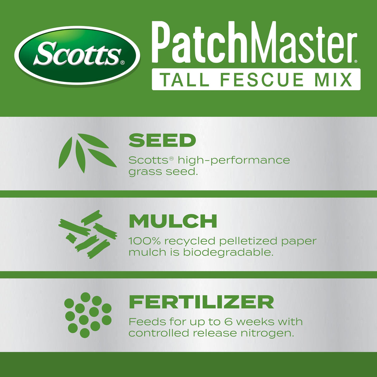 Scotts PatchMaster mulch layer preserves moisture for quicker establishment