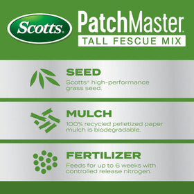 Scotts PatchMaster mulch layer preserves moisture for quicker establishment