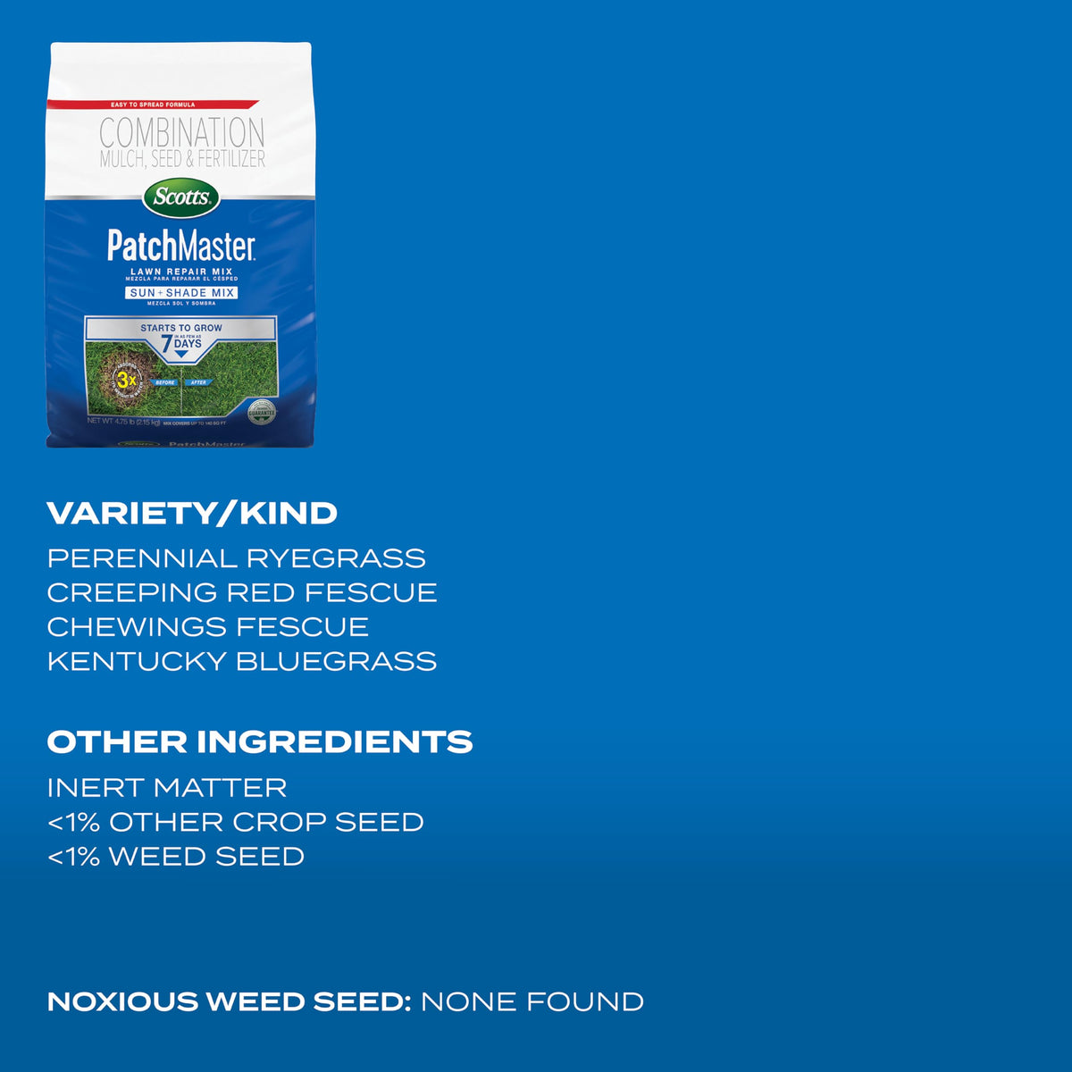 Scotts PatchMaster 140sqft thin-coverage area extends patch growth