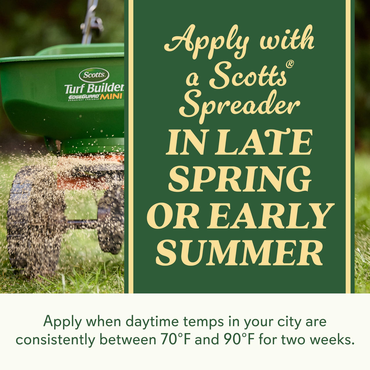 Recyclable paper bag packaging from Scotts for eco-friendly yard care.
