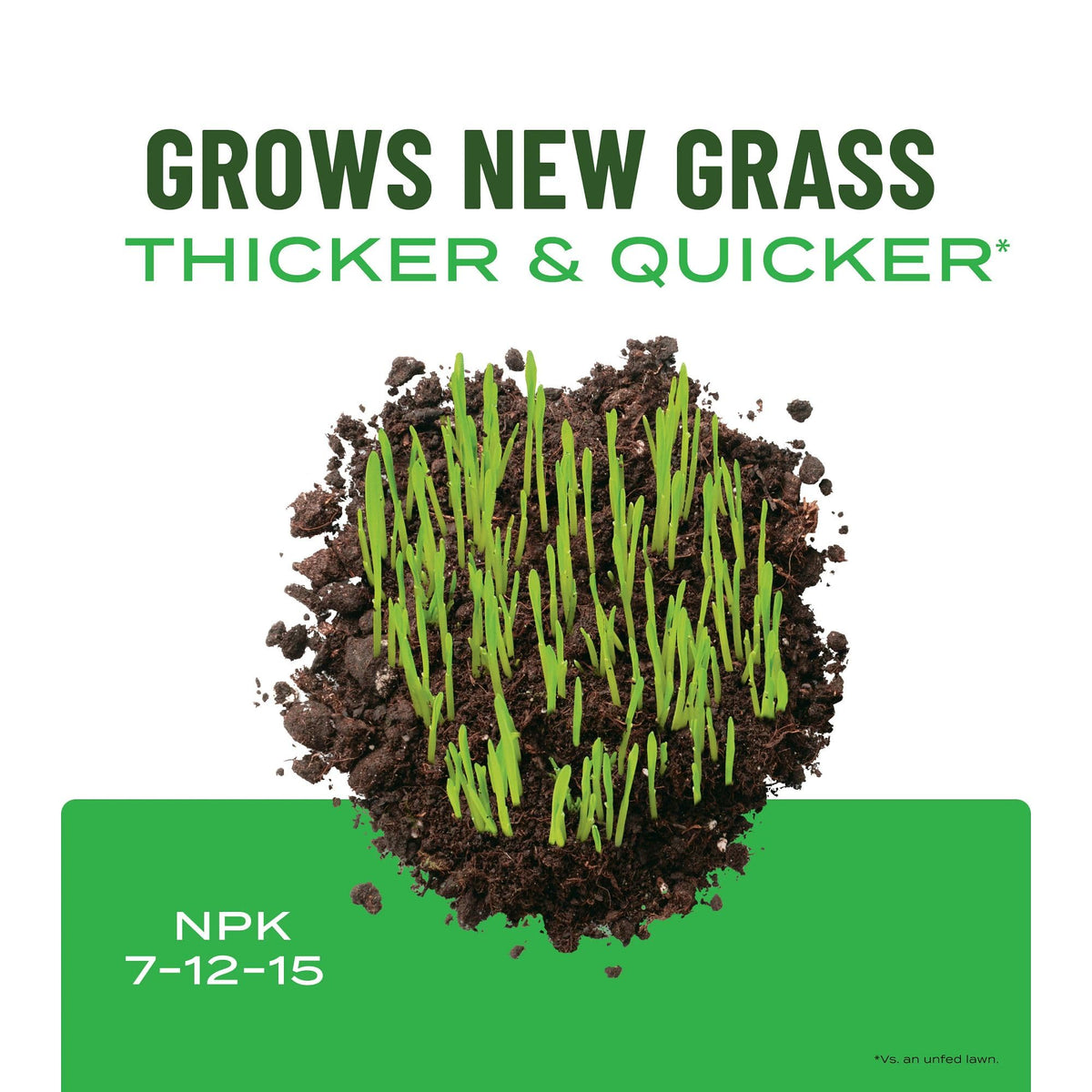 Scotts seedling growth image showing greens after starter feed