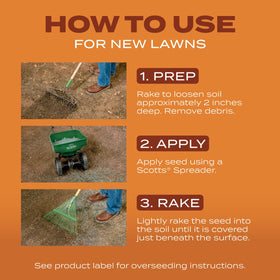 Spreader-ready application using Scotts guidance for even seed distribution