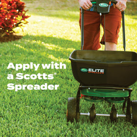 Scotts drop spreader setting 7 1/4 allows precise application on lawns.