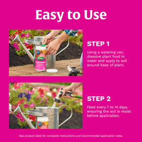 Scotts Super Bloom measuring cup aids safe, even fertilizer distribution.