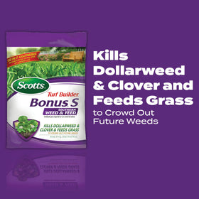 Scotts Turf Builder Bonus S Southern Weed & Feed2 bag designed for 5,000 sq ft coverage.