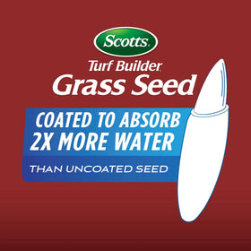 Lawn thriving in sun and light shade with Scotts Turf Builder Landscaper's Mix.