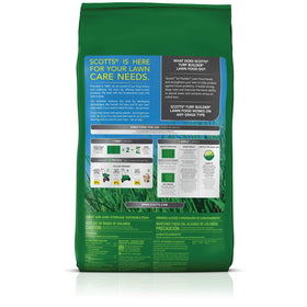 Scotts Turf Builder Lawn Food Northern being applied with a spreader for even coverage.