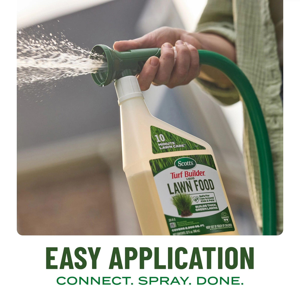Kid and pet safety noted after the spray dries for safe outdoor play.