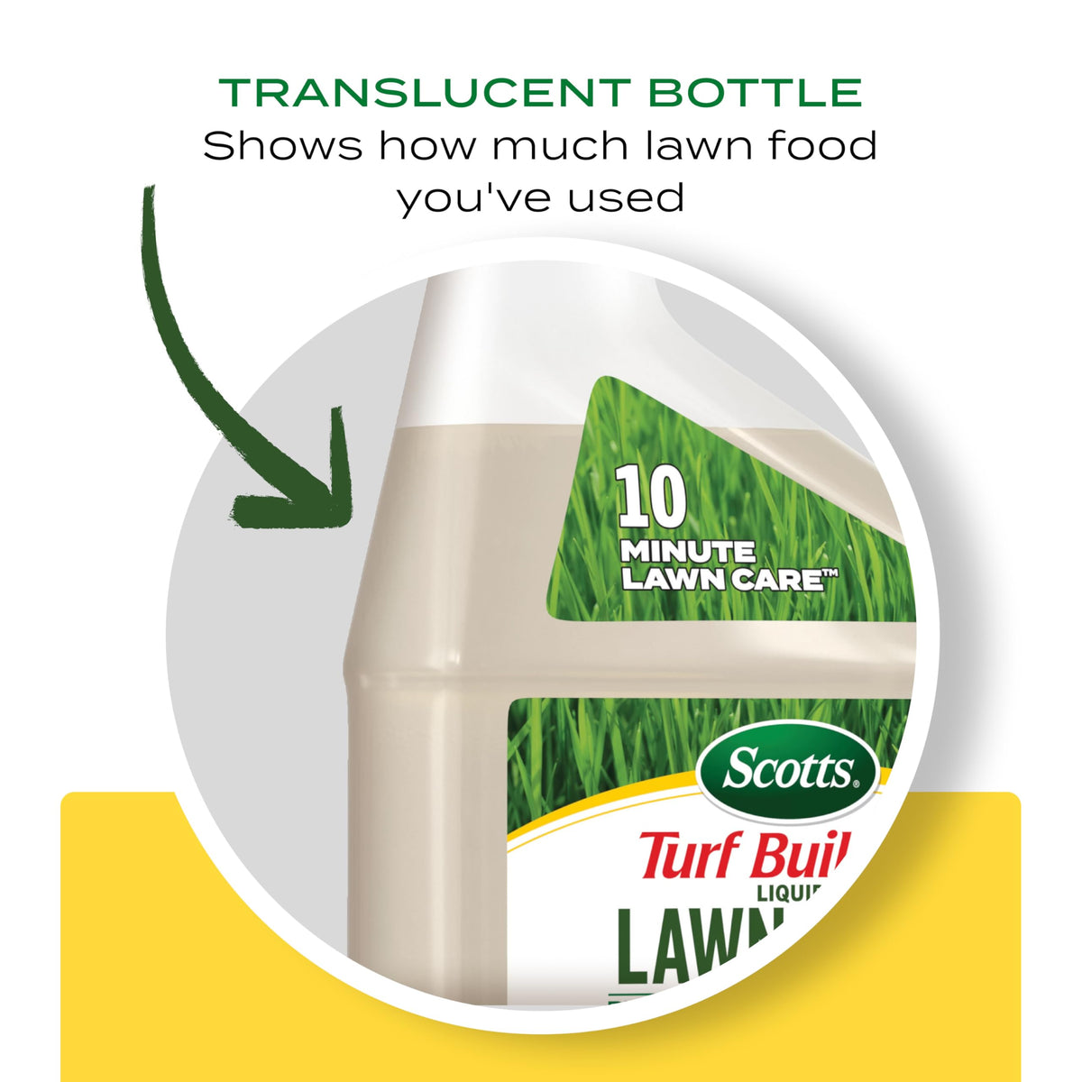 Reusable applicator in use for easy lawn care