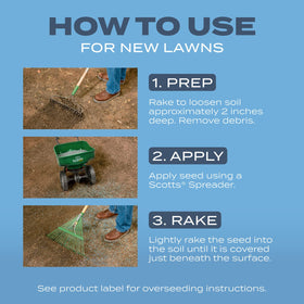 New lawn seeding process with Scotts Turf Builder