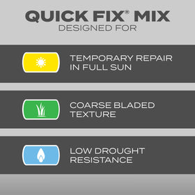 Scotts Turf Builder Quick Fix Mix provides ground cover to protect soil