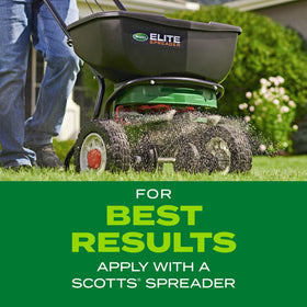 Scotts Turf Builder Rapid Grass Coverage 615 Sq Ft illustrates new lawn size.