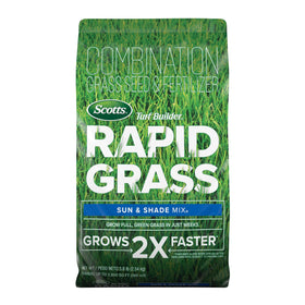 Scotts Turf Builder Rapid Grass Sun and Shade Mix bag ready for quick green growth