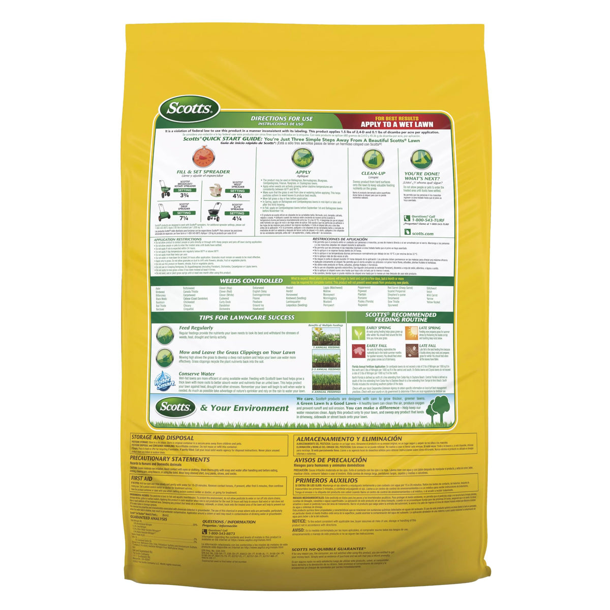 Pet safety reminder: keep pets off until granules settle.