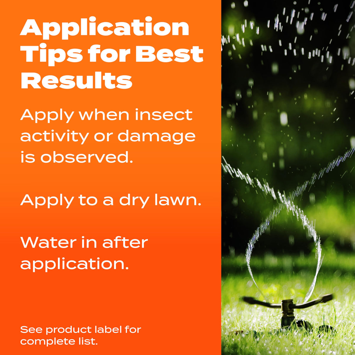 Scotts Turf Builder SummerGuard water-in step after applying to lock nutrients.