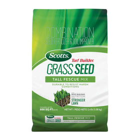 Scotts Turf Builder Tall Fescue seed ready to germinate for a dense lawn