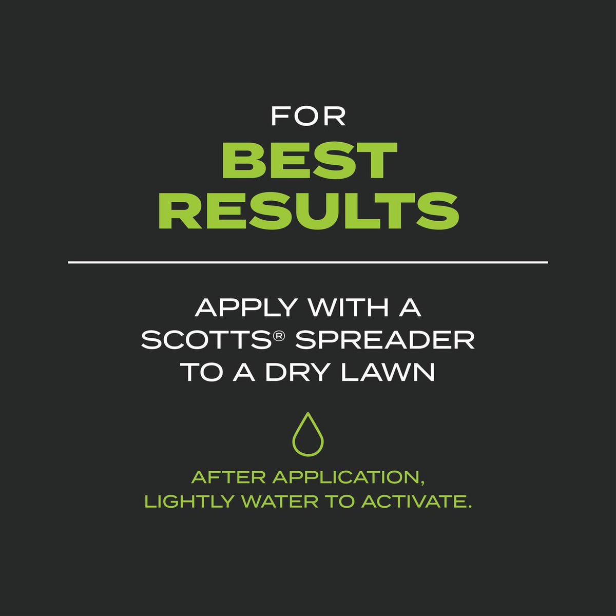 Scotts Turf Builder Triple Action activates with light watering after application.