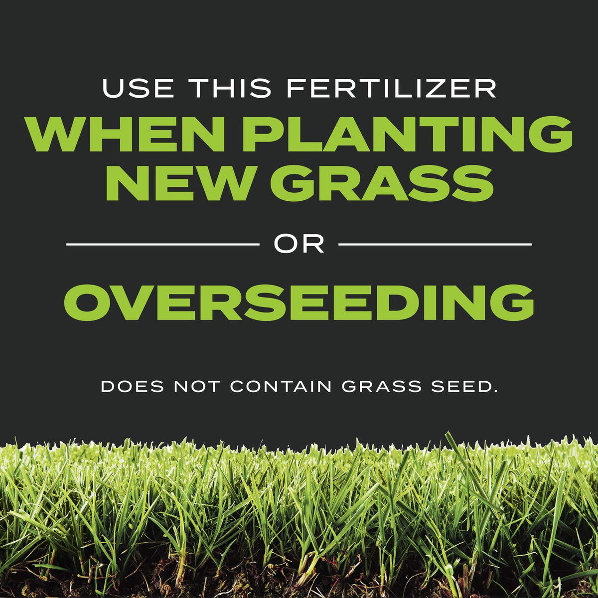 Product label on Scotts Turf Builder highlights weed prevention and lawn food.