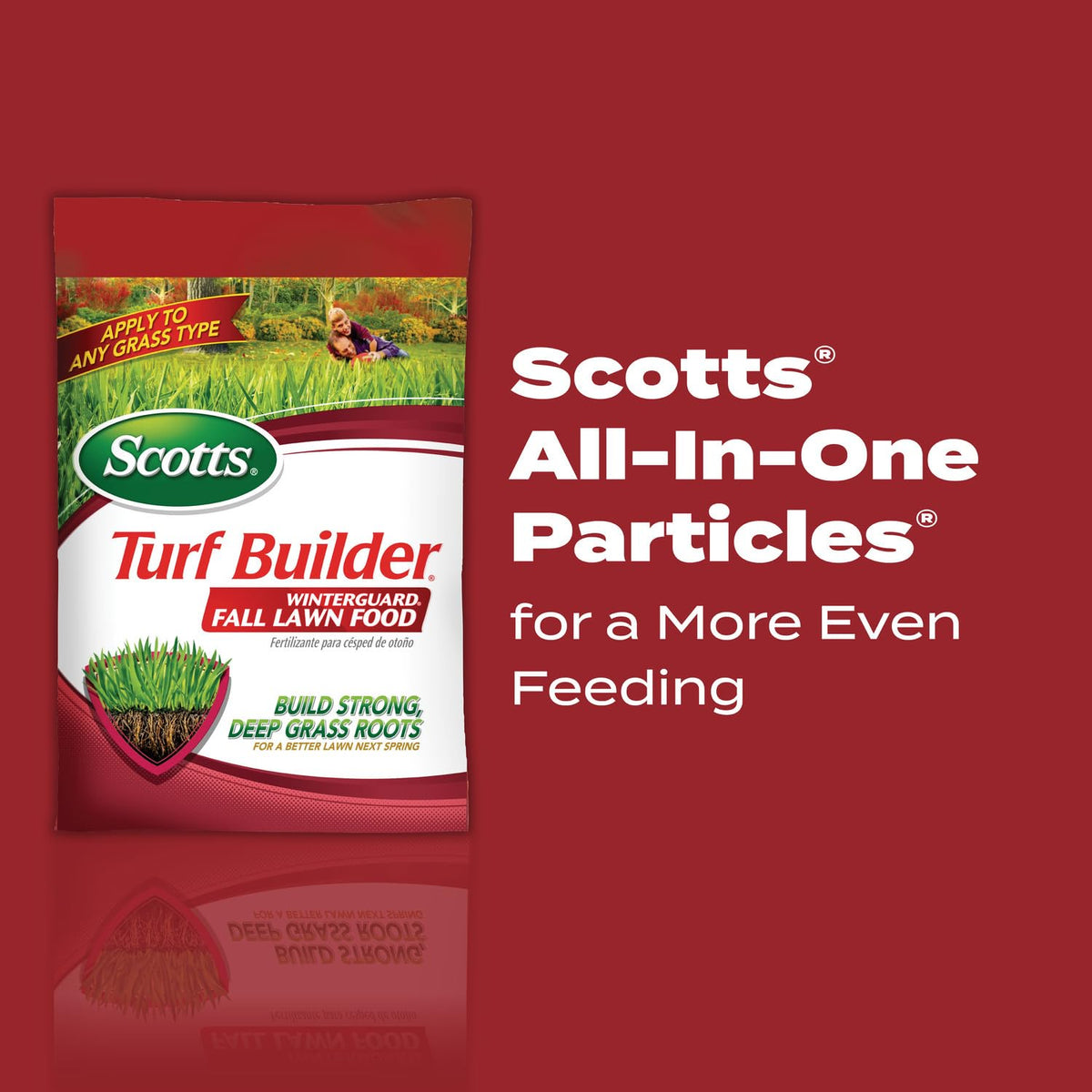 Scotts Turf Builder WinterGuard fall pellets ready to fortify root growth