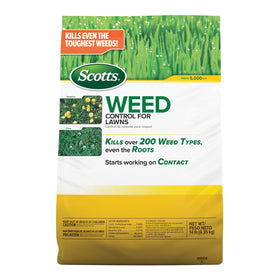 Scotts Weed Control for Lawns Northern 14 lb bag ready for spring treatment.