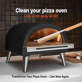 SCRUBIT stainless steel bristles tackle grime on pizza stones quickly