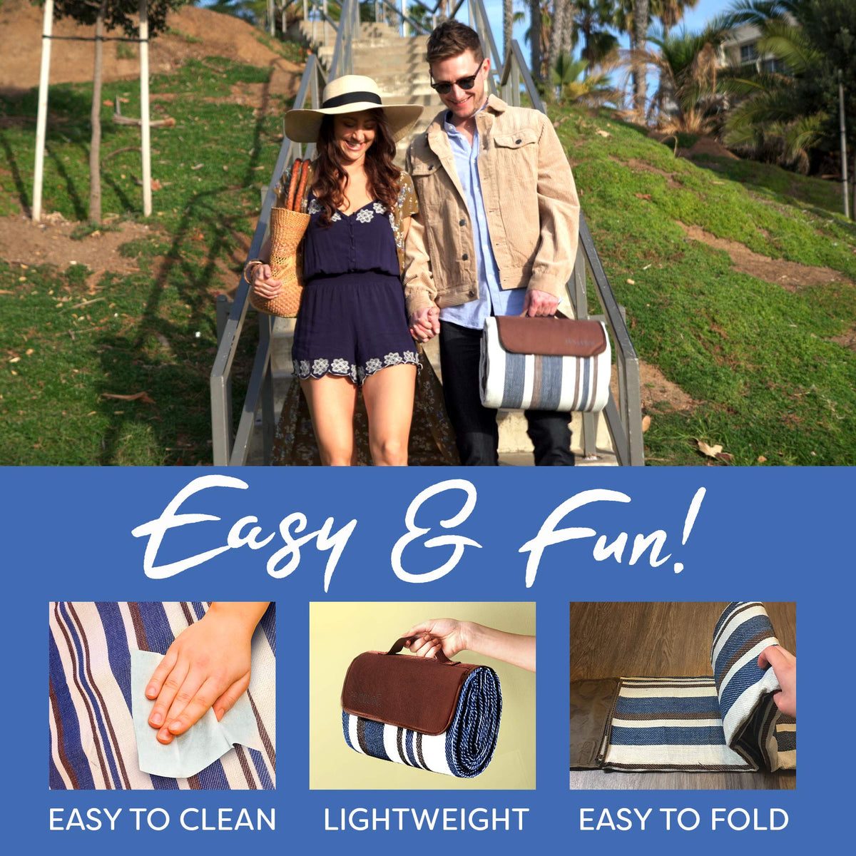 Scuddles blanket provides soft padding for all-day outdoor lounging.