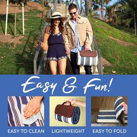 Scuddles blanket provides soft padding for all-day outdoor lounging.