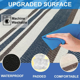 Scuddles waterproof PEVA backing keeps moisture out during beach or park outings