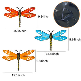 Scwhousi iron dragonfly hanging wall art ideal for living rooms.