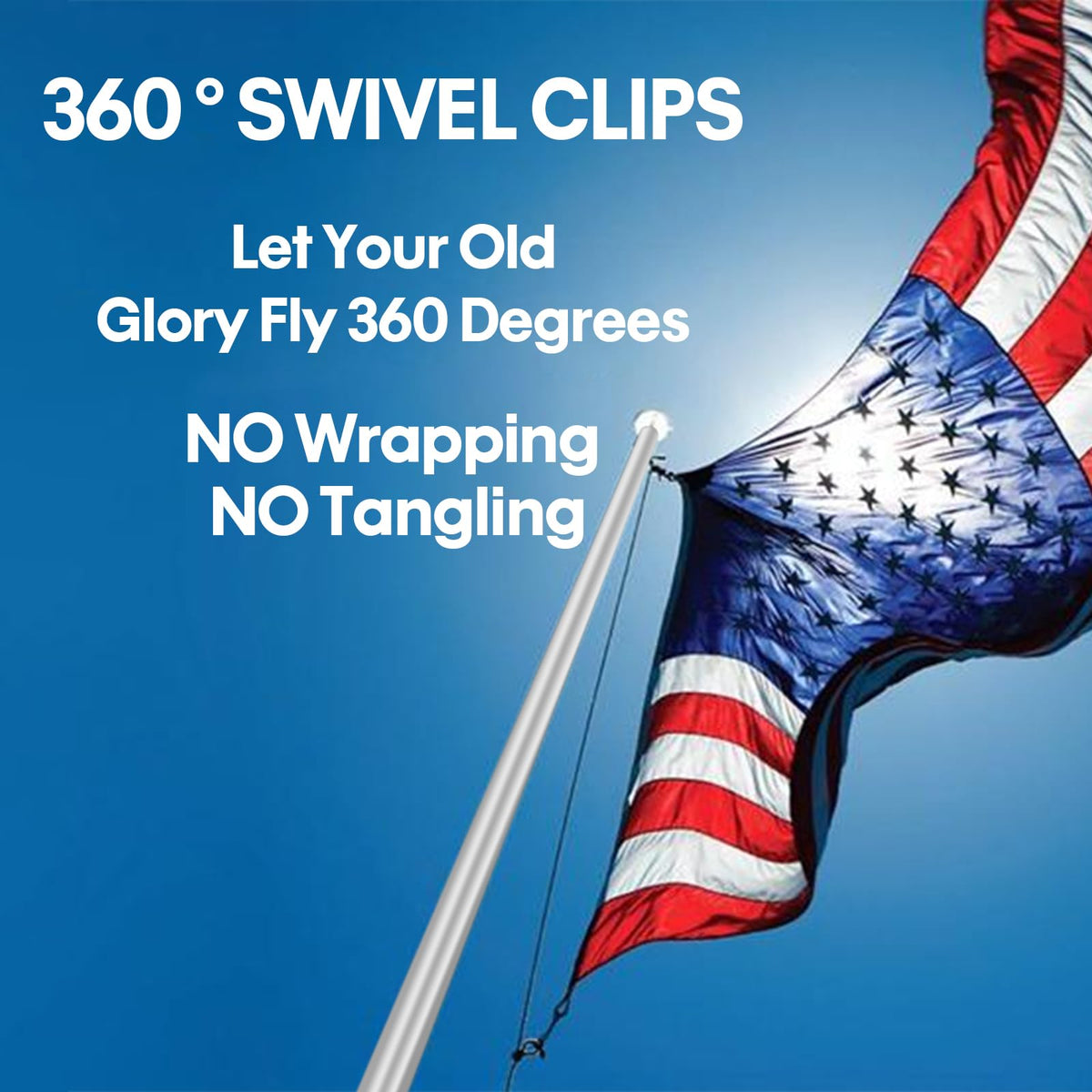 SCWN heavy-duty flag pole easy lock system enables quick height adjustments