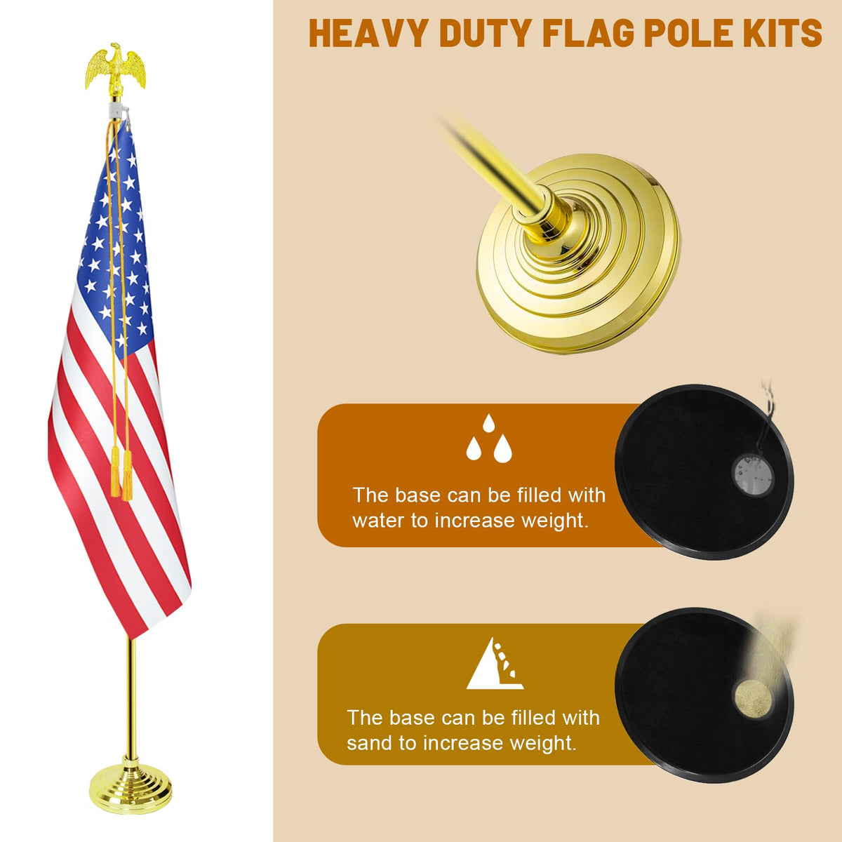 SCZS included 3x5 American flag ready for immediate display