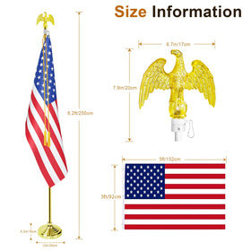 SCZS gold cord tassel completes a classic flag presentation