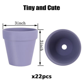 Sderoq 22-pack terracotta pots set, perfect for DIY crafts, wedding favors, and plant starters.
