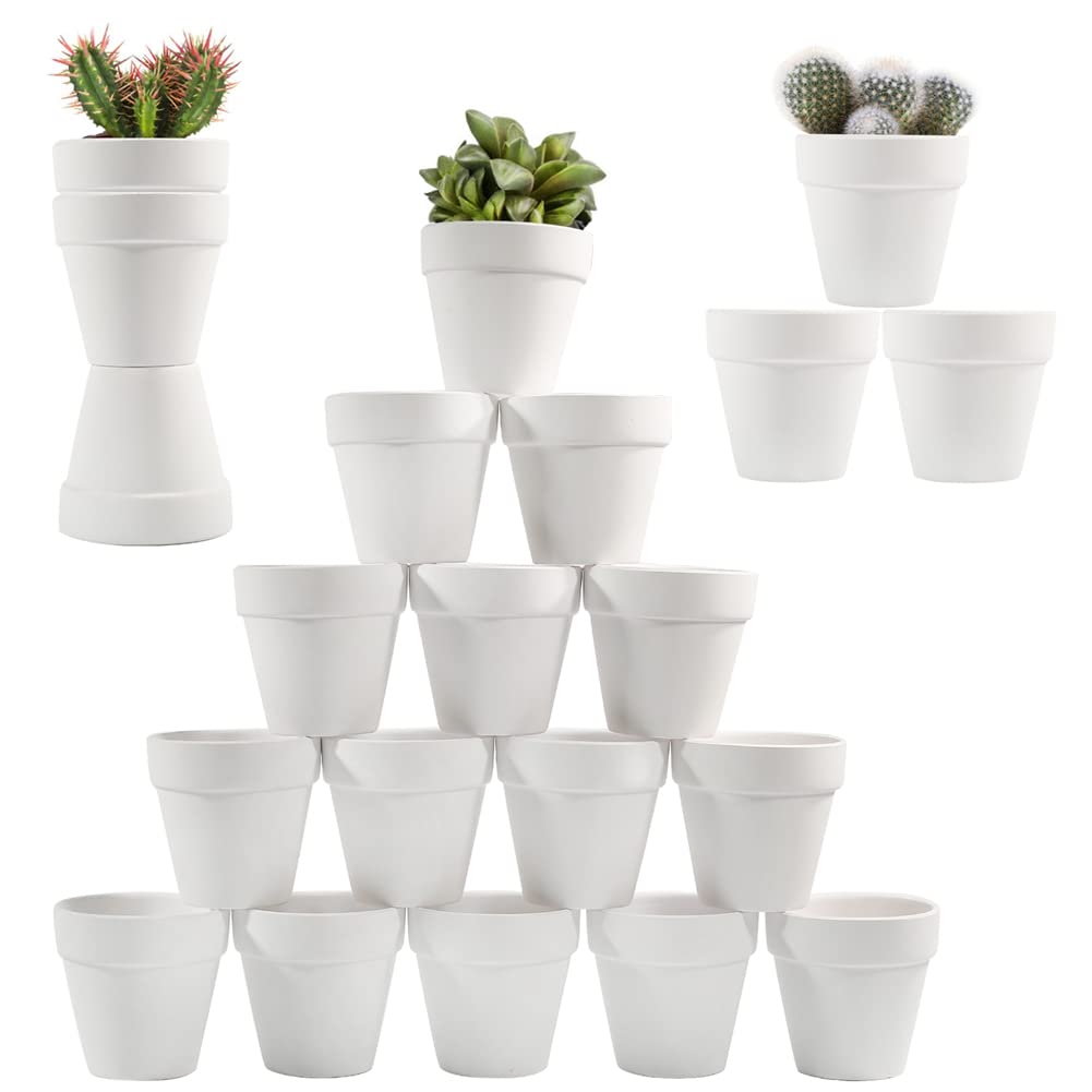 Sderoq 3-inch terracotta pot wide view for succulents and tiny herbs.