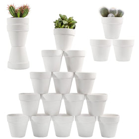 Sderoq 3-inch terracotta pot wide view for succulents and tiny herbs.