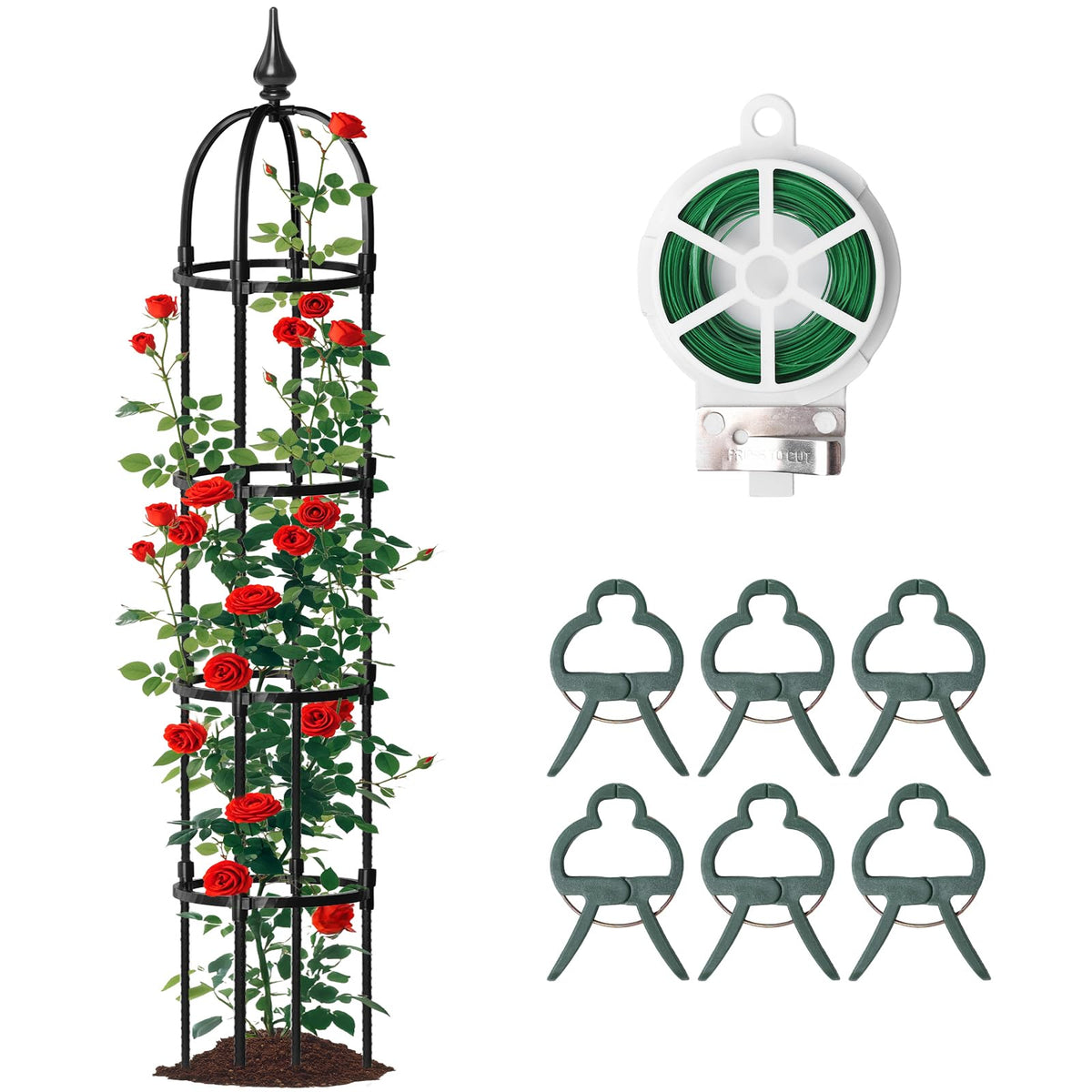 SDLDEER obelisk trellis outdoors supports climbing plants with rustproof durability.