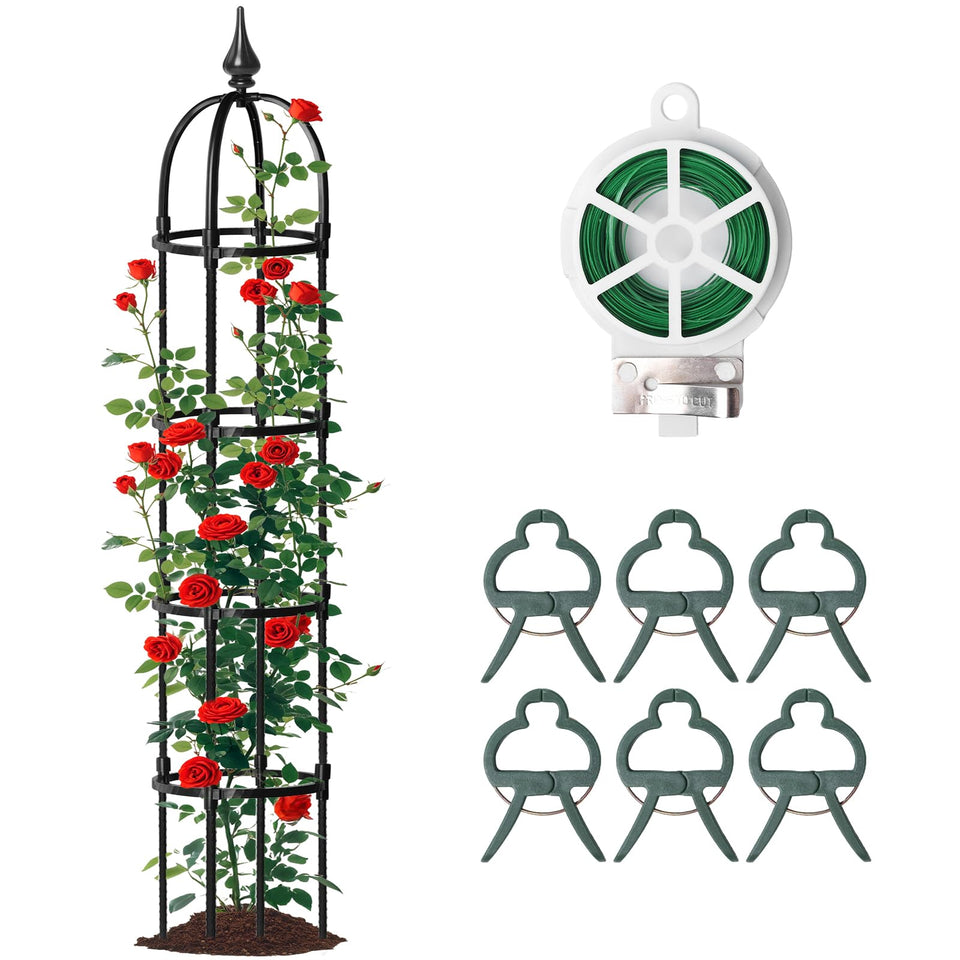 SDLDEER obelisk trellis outdoors supports climbing plants with rustproof durability.