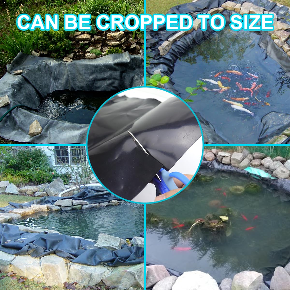SDLDEER 20mil liner safe for fish and plants in ponds.