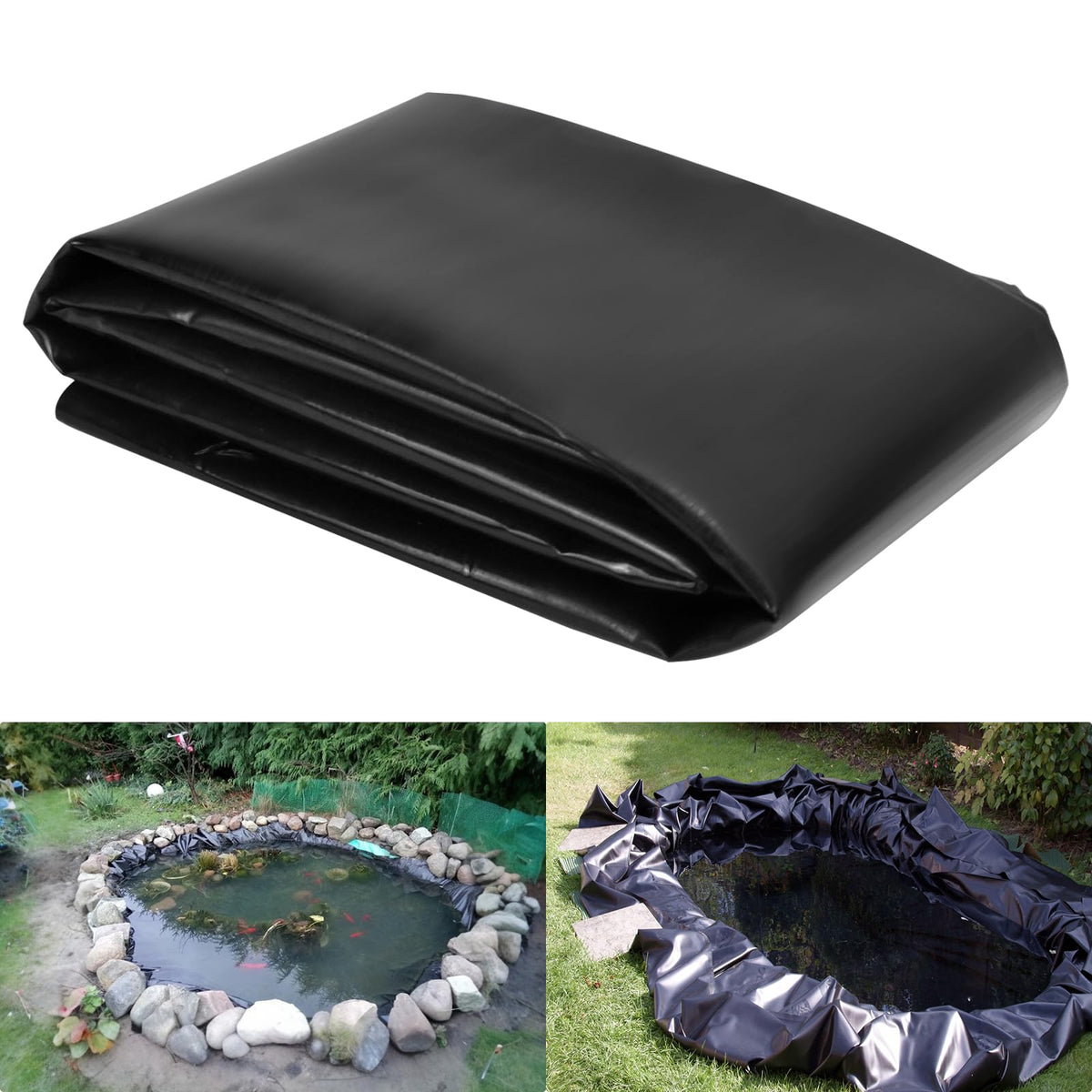 SDLDEER pond liner 20mil Flexible installation for custom pond shapes.