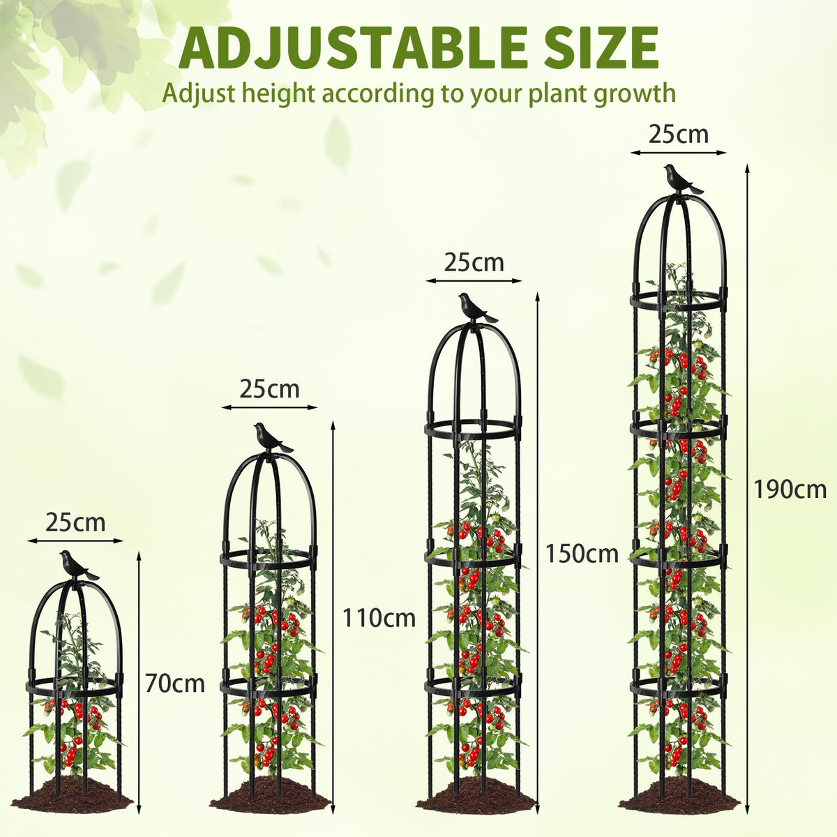 SDLDEER garden trellis for pots helps maximize balcony greenery.