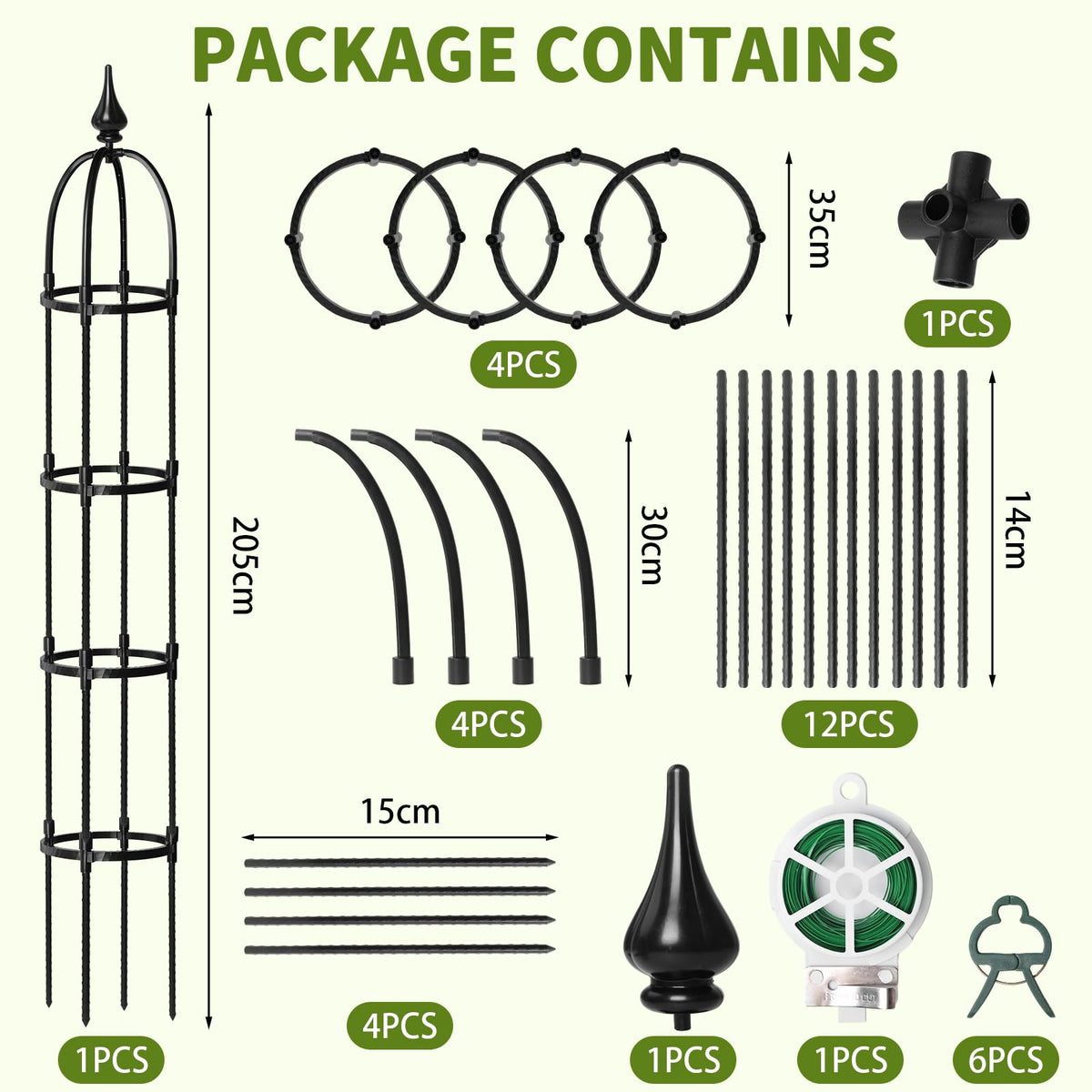 SDLDEER rustproof garden trellis elevates vertical growth for flowers and vegetables.