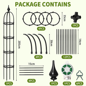SDLDEER rustproof garden trellis elevates vertical growth for flowers and vegetables.