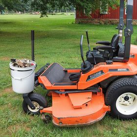 SDSNTE Bracket in use streamlines yard cleanup and material transport