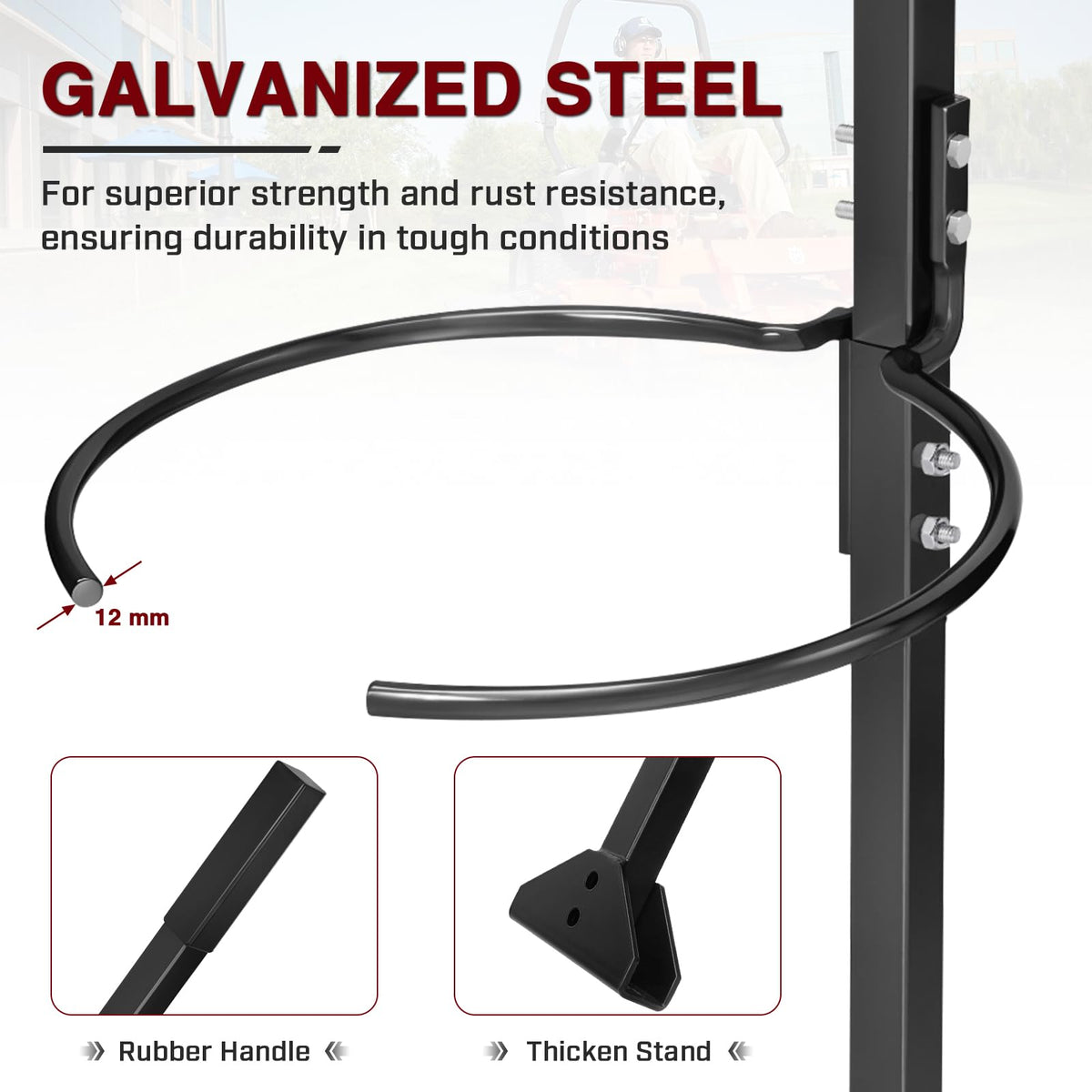 SDSNTE Handle grip aids easy mounting and removal from the mower